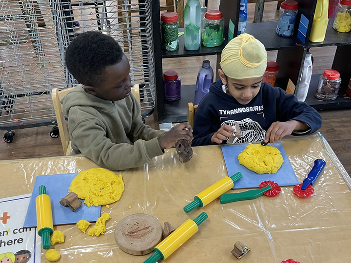 Sensory play supports children to learn about the world around them